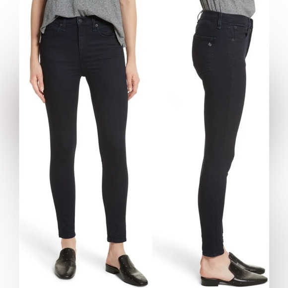 RAG & BONE/JEAN Size 27 High Waist Ankle Skinny Jeans Twilight Dark Even Wash - Picture 1 of 8